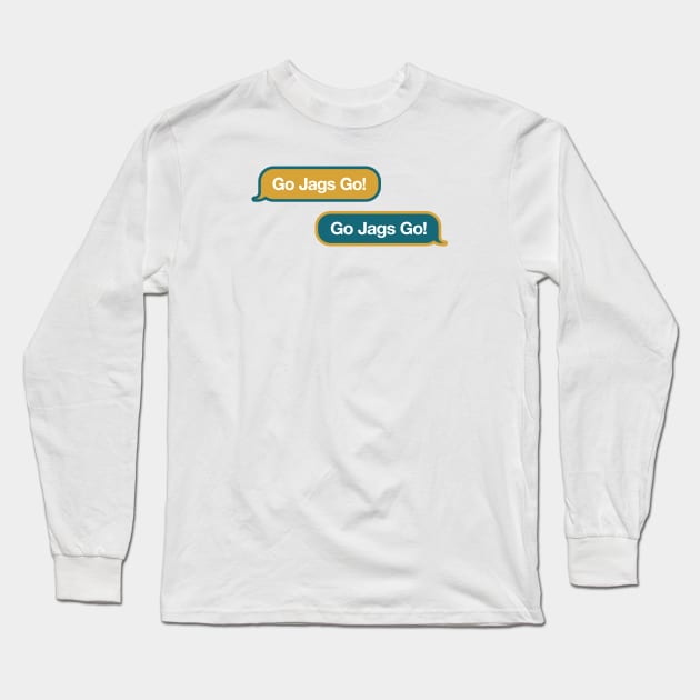 Go Jags Go Text Message Long Sleeve T-Shirt by Rad Love